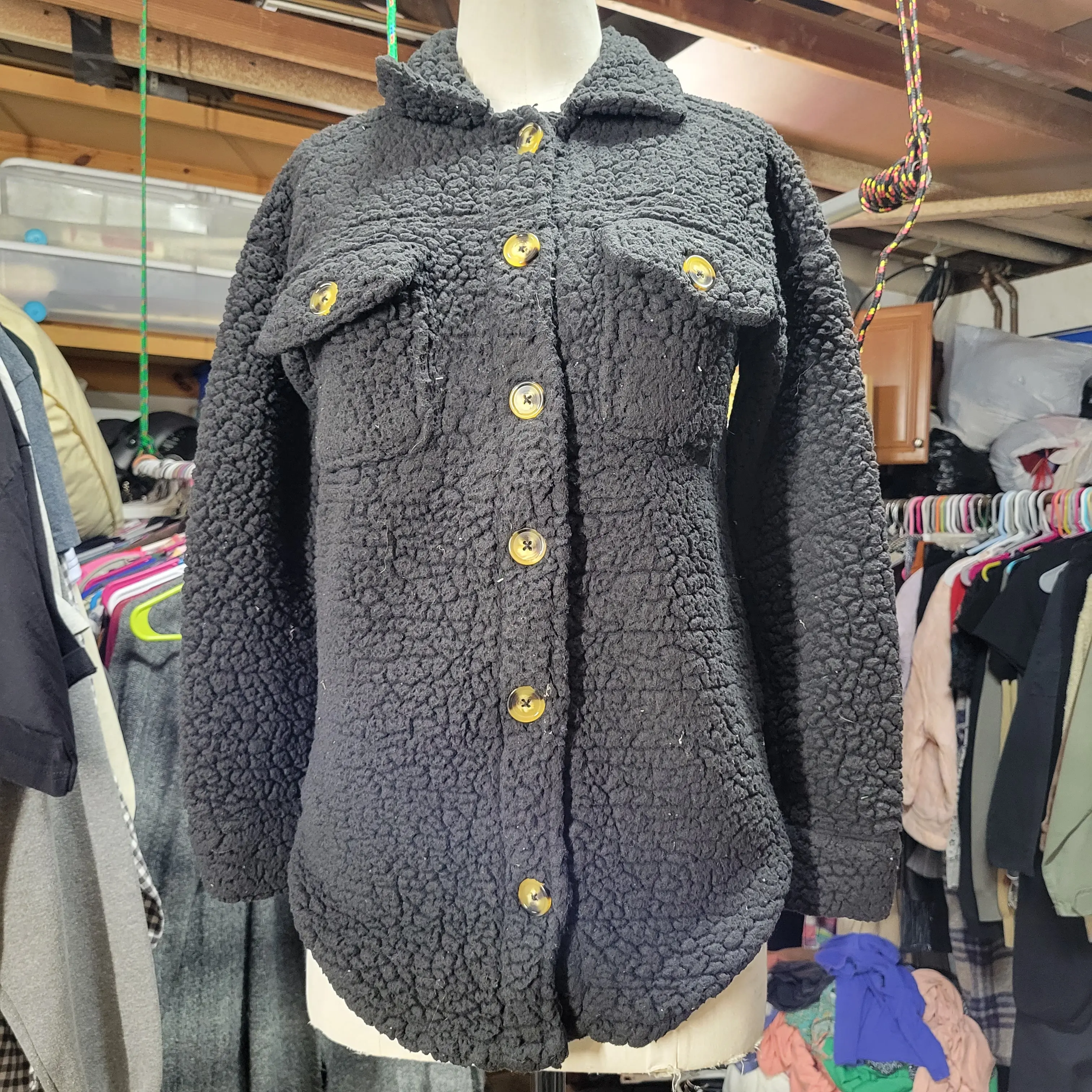 fleece/faux sherpa jacket