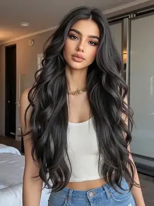 13x6 Hand-Tied Lace Front Wig, Natural Look, Easy Care, Long Curly Hair, Perfect for Daily Wear and Special Occasions