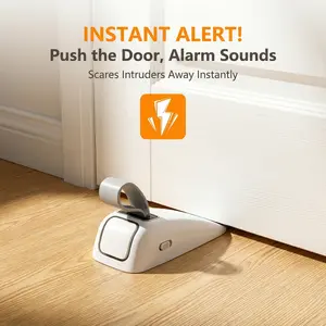 Portable Door Stop Alarm Anti-Theft Security Door Stopper Siren for Home Hotel Travel(2 free batteries)