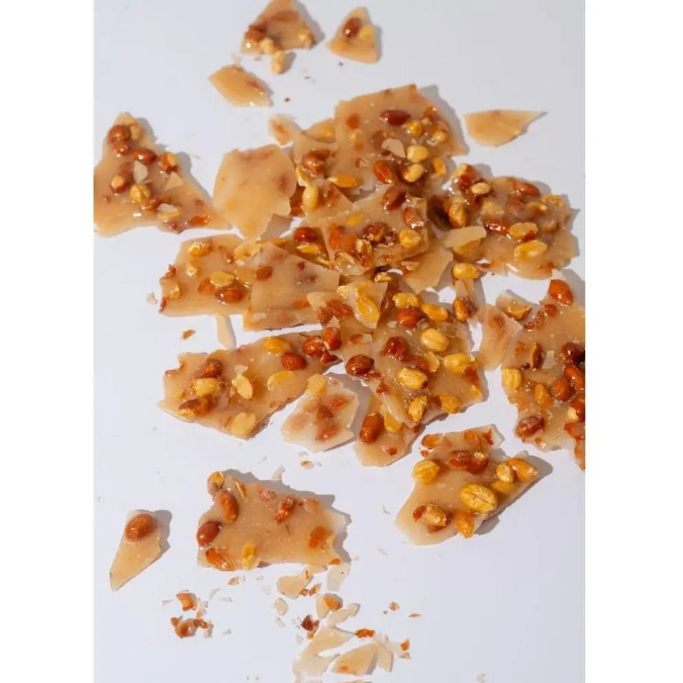 Peanut Brittle 8 oz - Homemade Freshly Made Peanut Brittle with Real Peanuts - Old Fashioned Goodness in Every Bite