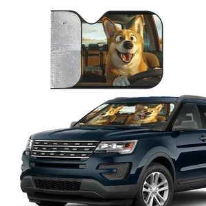 Universal Car Windshield Sunshade Curtain, Foldable Front Window Shade for Suvs, Rvs, Trucks, UV Heat Reflective, Keeps Vehicle Cool, Car Sunshades For Windshield