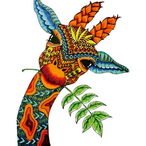 Cute Giraffe Pattern Wooden Puzzle (1 Set), Irregular Fun Animal Shape Puzzles Toys, Creative Toy Gifts for Family & Friends