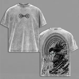 Hashirama Senju Graphic Tee Vintage Washed Shirt Unisex Streetwear Anime Shirt First Hokage Wood Style Jutsu Naruto Anime T Shirt Gift for Naruto Fans