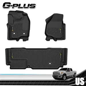 Floor Mats Fits 2012-16 Ford F-250/350/450/550 Super Crew Cab All Weather Liners