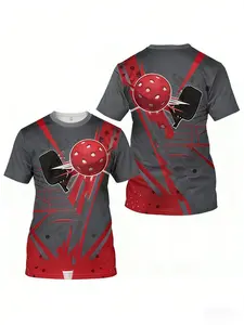 Men's Pickleball Shirt Tee, Breathable Mesh Summer Sports Wear, Durable Casual Button Front Jacket, Ideal for Matches & Daily Use, Breathable Workout Tops