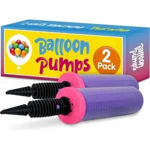 2 Pack Handheld Balloon Pump Dual Action 2Way Inflator Sturdy Air Pump For Party Friends To Help