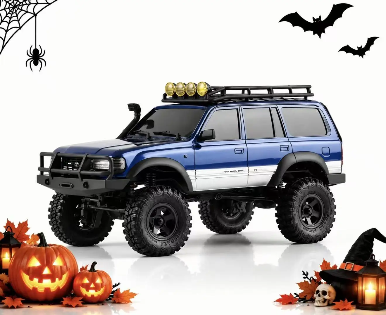 FMS 1/18 Scale FCX18S LC80 S RTR 4WD RC Crawler, Remote Controlled Vehicle with 4WD Rock Traction, 2.4Ghz Remote, 900mAh Battery, Hobby Grade RC Cars, All-Weather Operations, Better Off-Road Capability, Enhanced Exteriors,familyfun