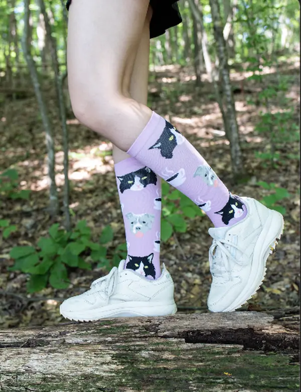 QAR - Bright Alert Responsive Compression Socks Fit Knit Spandex Stitch