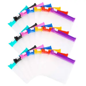 Clear Zipper Pill Storage Bag 7 Counts Set Reusable Pill Organizer Portable Multicolor Pouches for Travel Home Medicine Container with Secure Slide Lock Seal & Quality EVA Material