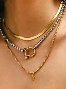 2026 Waterproof Stainless Steel Necklace, Unisex Pendant Jewelry Gift, Trendy Party Accessories, Minimalist Daily Wear