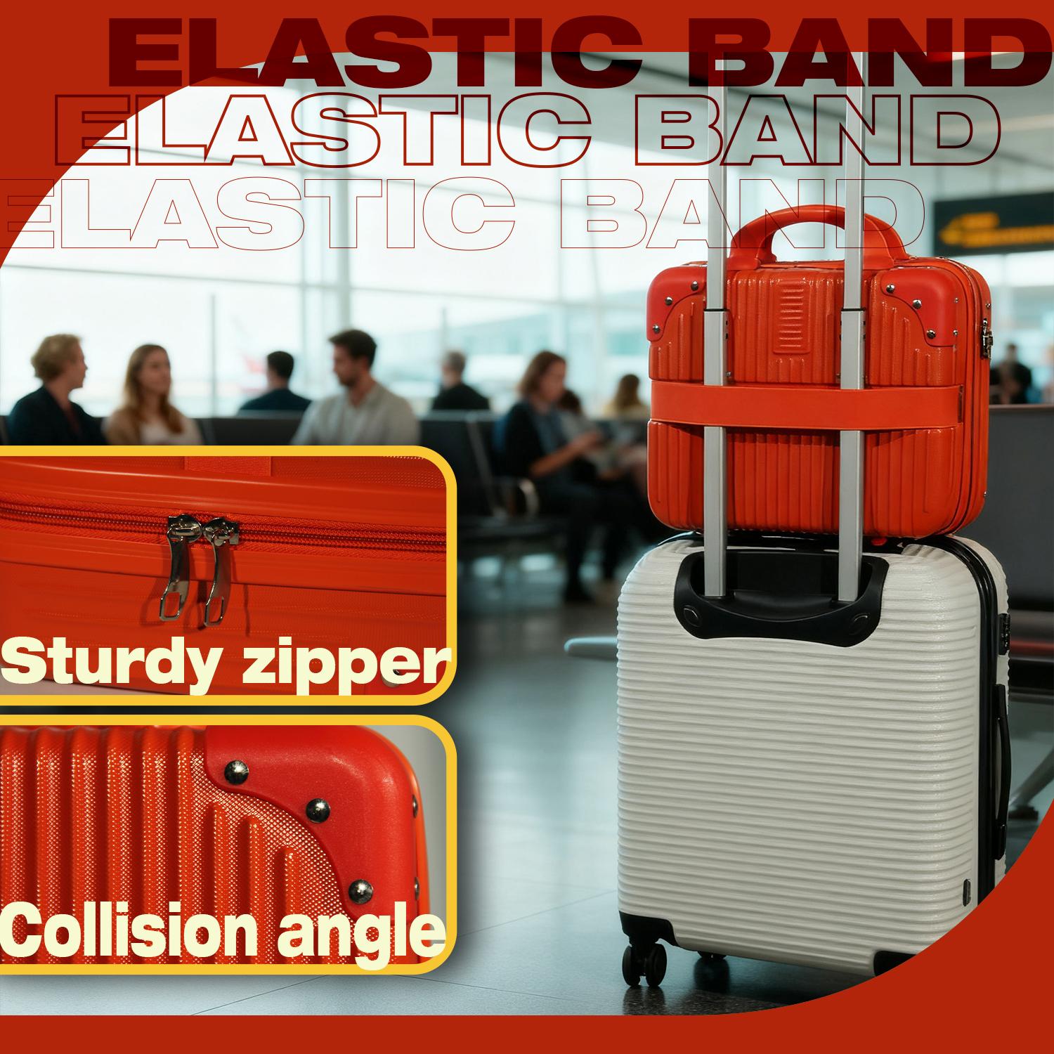 Portable Hard Shell Makeup Travel Case – Mini Carry-On Cosmetic Organizer with Elastic Straps, Durable ABS Vanity Bag Portable Hard Shell Makeup Travel Case – Mini Carry-On Cosmetic Organizer with Elastic Straps, Durable ABS Vanity Bag