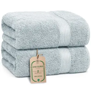 HomeBurg Luxe 2-Piece Bath Towel Set – Large Soft Cotton Towels, Absorbent, Durable & Skin-Friendly, Machine Washable, 65 x 137 cm
