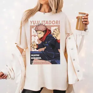Vintage Itadori Yuji Comfort Colors Shirt, Yuji Shirt, Y2K Streetwear Japanese, Gift for Anime Lovers