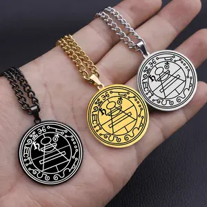 Secret Seal of Solomon Necklace Stainless Steel Ultimate Protection Magic Pendant