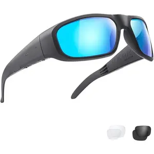 Audio Sunglasses, Lightweight Open Ear  Glasses, 10H Playtime,Water Resistant with Voice Control