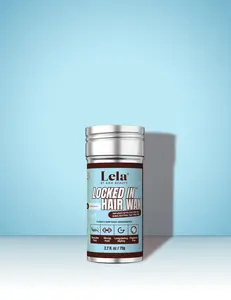 Lela Beauty Locked In Hair Wax - Fragrance Free, No Scented 2.7 fl oz / 75g for Sleek Styles & Smooth Edges with Castor Oil Shea Butter & Tea Tree Oil