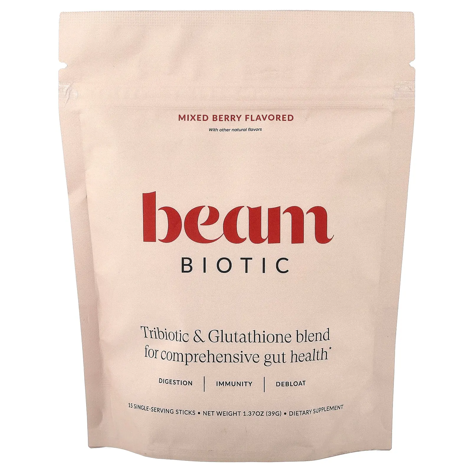 Beam Biotic, Mixed Berry, 15 Stick Packs, 0.09 oz (2.6 g) Each