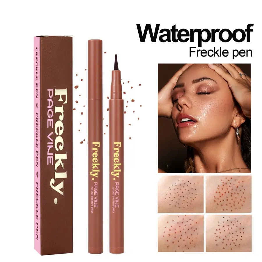 Quick-Dry Faux Freckle Pen, Waterproof & Transfer-Resistant, Fine Sponge Tip For Natural Dot Placement, Buildable Color For Soft To Bold Freckles, Perfect For Summer Looks, Photoshoots And Creative Makeup.