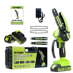 Devenbo Mini ChainSaw 21V Portable Electric Cordless Saw for Wood Cutting Batteries 2000mAh Pruning Gardening Camping Suitable for Seniors Women Perfect Christmas New Year Gift Idea Ratchet Wrench Set Drill Tool with plunge Brushless