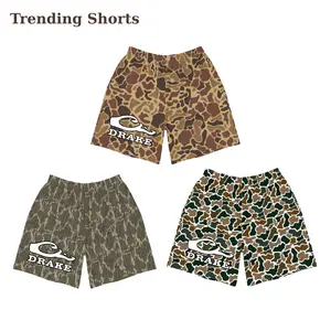 Drake Camo Hunting Shorts, Trendy Men’s Camouflage Athletic Shorts, Outdoor Summer Gear for Hunters, Perfect for Sports & Adventure