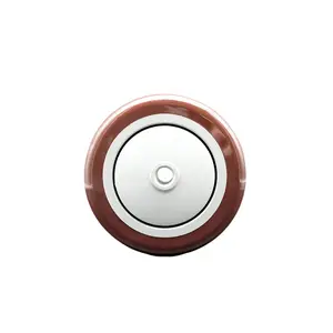 Service Caster GRA-SCC-PPUB414-MRN Replacement Wheel for Grainger Wheel 26Y356 - 4 in. Maroon Polyurethane Wheel with Precision Ball Bearing - 0.37 in. Bore - Fits Shopping Carts & Platform Trucks