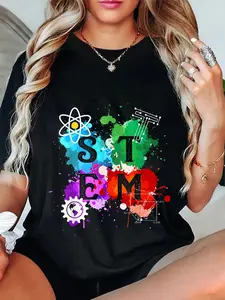 100% Cotton STEM Science Technology Engineering Math Teacher Gift T-Shirt