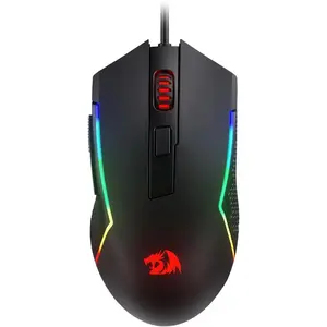 Redragon M616 RGB Lighting Mouse – 10000 DPI Levels Wired Optical PC Gaming Accessory, 6 Programmable Buttons, 8 Backlit Modes, Software-Supported DIY Keybinds, Pc Gaming Accessories