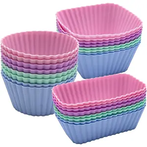 Cupcake Liners Lunch Box Dividers,Non-Stick  Muffin Cups, Bento Box Accessories for  (24Pcs: 4 Color)