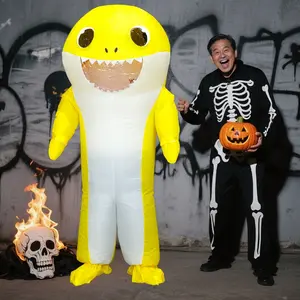 Funny Shark Inflatable Costume for Adults & Teens, Perfect for Christmas Halloween Cosplay Parties, Includes Fan Set (battery Not Included)