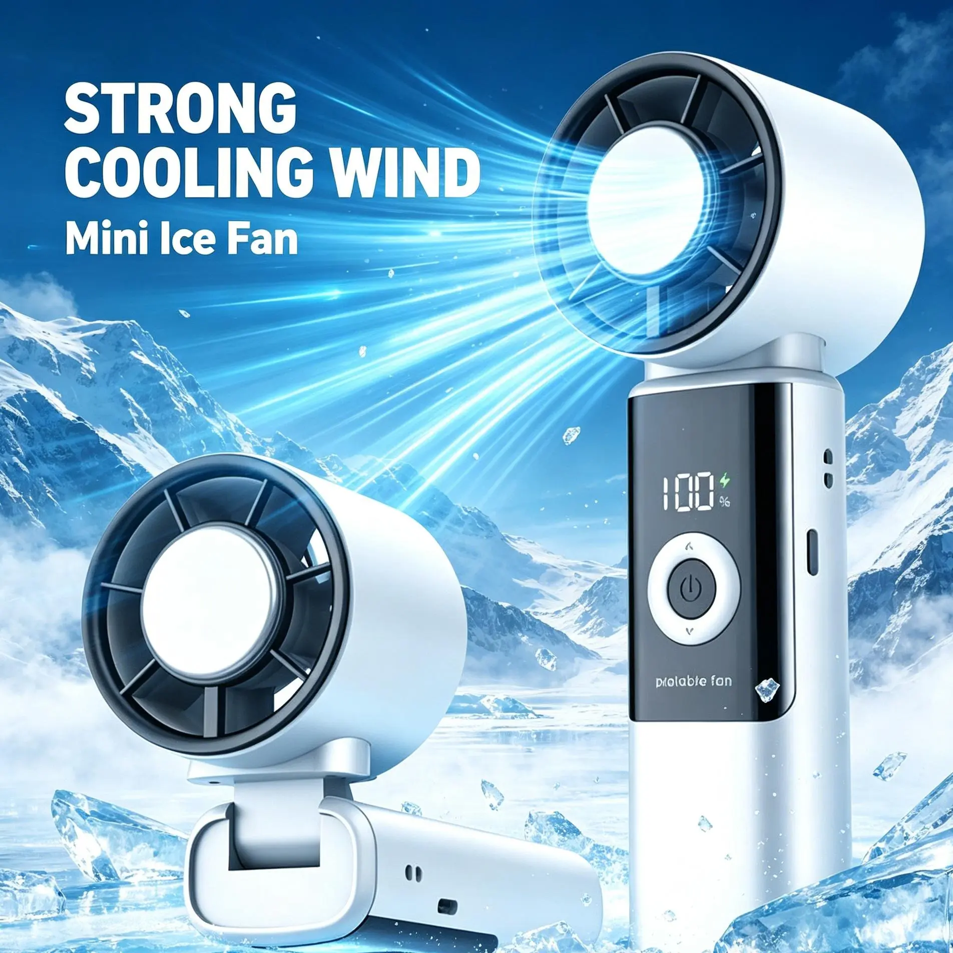 3-in-1-Handheld Fan,Portable Mini Fan with Digital Display, Adjustable3-Speed Rechargeable Personal Fan for Travel,Makeup, Outdoor, Women's Gifts Party gift. air
