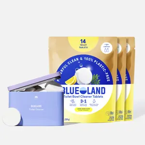 Blueland Toilet Bowl Cleaner Tablets, 1 Year Supply, Eco-Friendly 100% Plastic-Free Tablets, Mineral and Plant-Based Cleaning Power, Septic-Safe