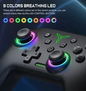 Wireless Gaming Controller For Nintendo Switch PC Windows OLED Console Pro Gamepad with 600Mah Rechargeable Battery Programmable Turbo Function