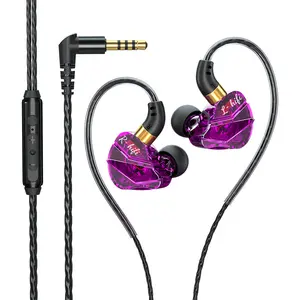 In-Ear Headphones with Volume Control, HiFi Sound Quality Sports Earbuds, Closed-Back Headphones with Condenser Microphone, 3.5mm Cable, Non-Rechargeable, Suitable for Running, Compatible with Mobile Phones.