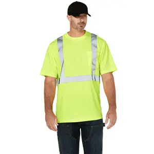Hawx Men's Hi-Vis Reflective Short Sleeve Work T-Shirt Big - Hhvsu24827-Yl-Big