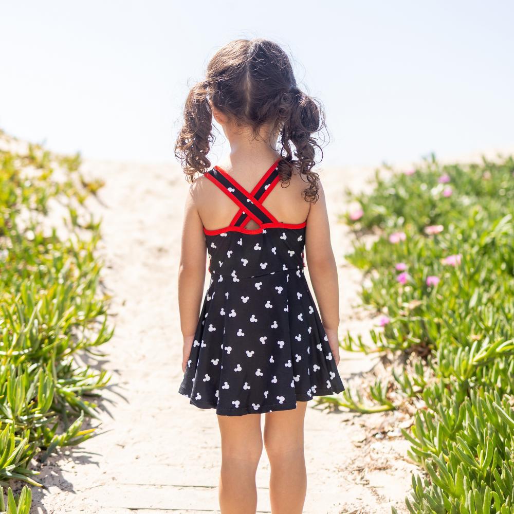 PatPat Disney Mickey and Friends Family Matching 3pcs Set Mickey Mouse Allover Print Sporty Dress Cotton Top Romper Casual Suits Unisex Classic Mickey Design 3D Effect