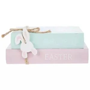 Hoppy Easter Stacked Book Wood Decor