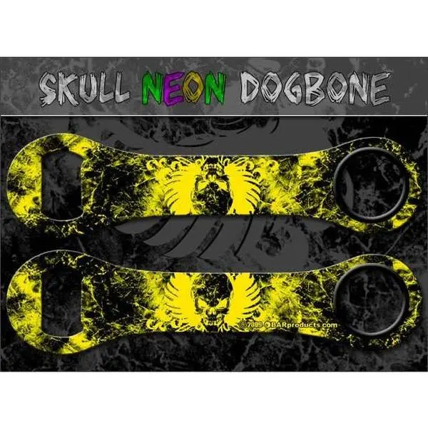 Neon Skull Design Dog Bone Beer Opener - Vibrant All Seasons Kitchen Gadget, Durable Utensil, Practical Tool for Uncertain Bottle Opening Needs