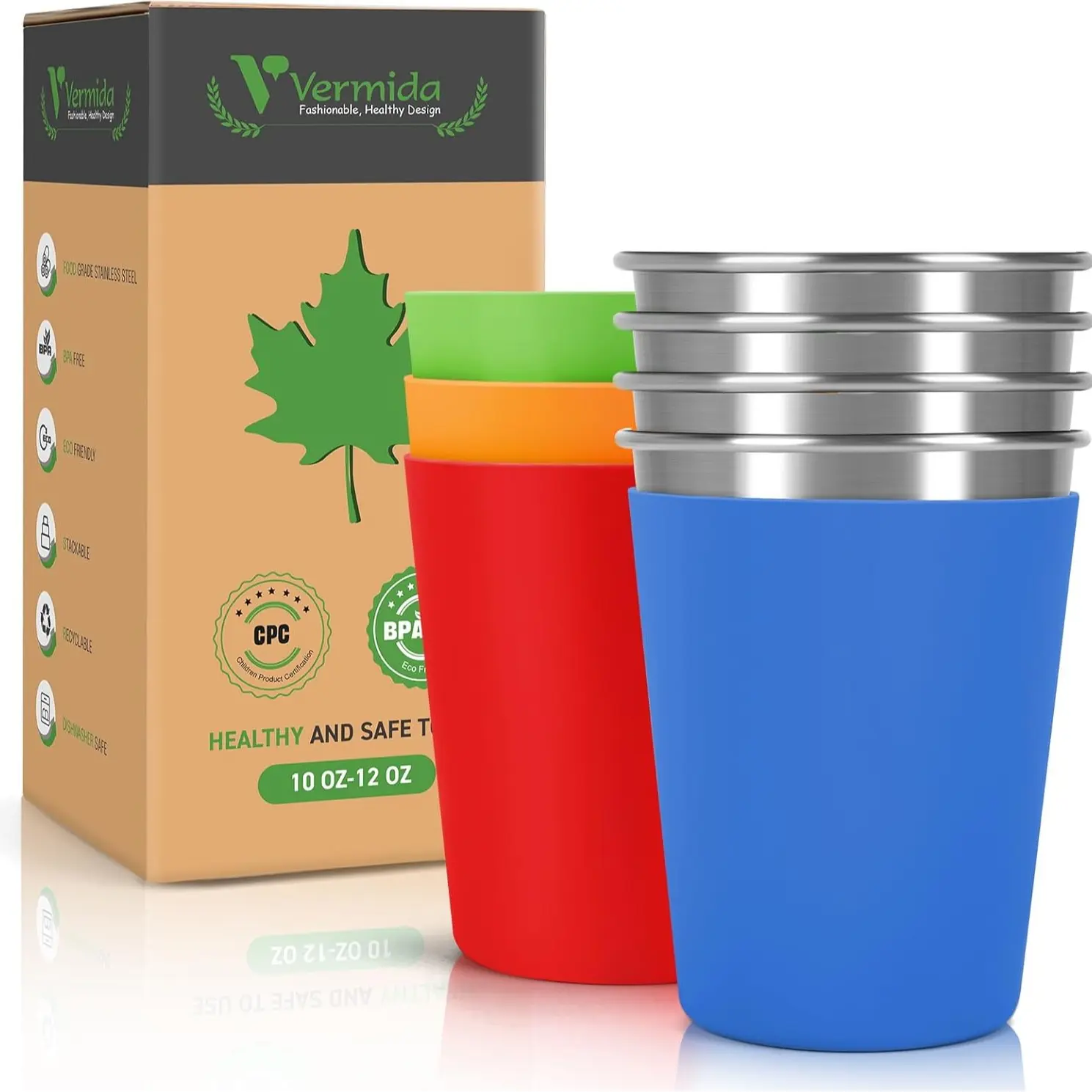 Orange, Yellow, Blue, Green