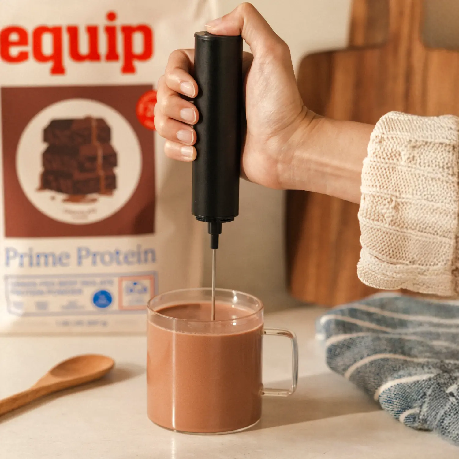 Handheld Mixer - Mini Kitchen Hand Mixer for Efficient and Easy Blending of Powders, No Chemical Stabilizers