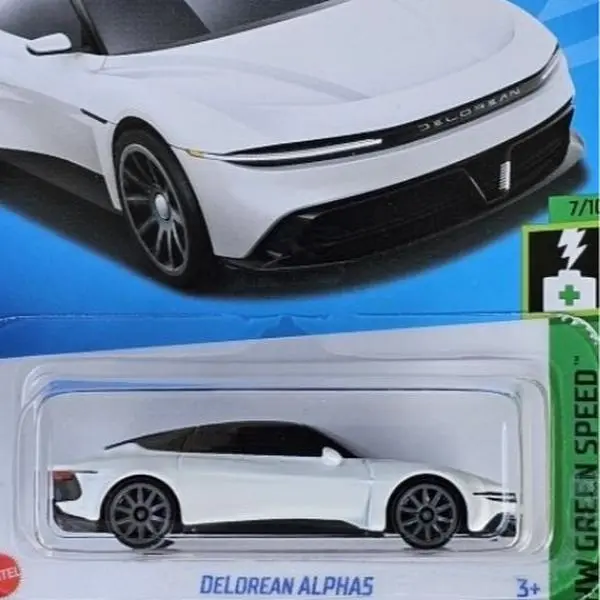Hot Wheels 2024 HW Green Speed 7/10 DeLorean Alpha5 85/250 Diecast Toy Car