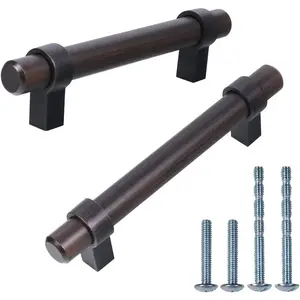 T Bar Handle Pull,10 Pack,3-3/4" Inch (96mm) Cabinet Pull, Oil Rubbed Bronze Drawer Handles Furniture Dresser Pulls
