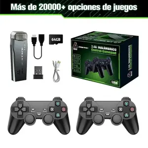 64GB Wireless Retro Gaming Console, over 20000 Games Built-In, 4K HDMI TV Output, Dual 2.4GHz Wireless Controllers, Wireless Game Stick