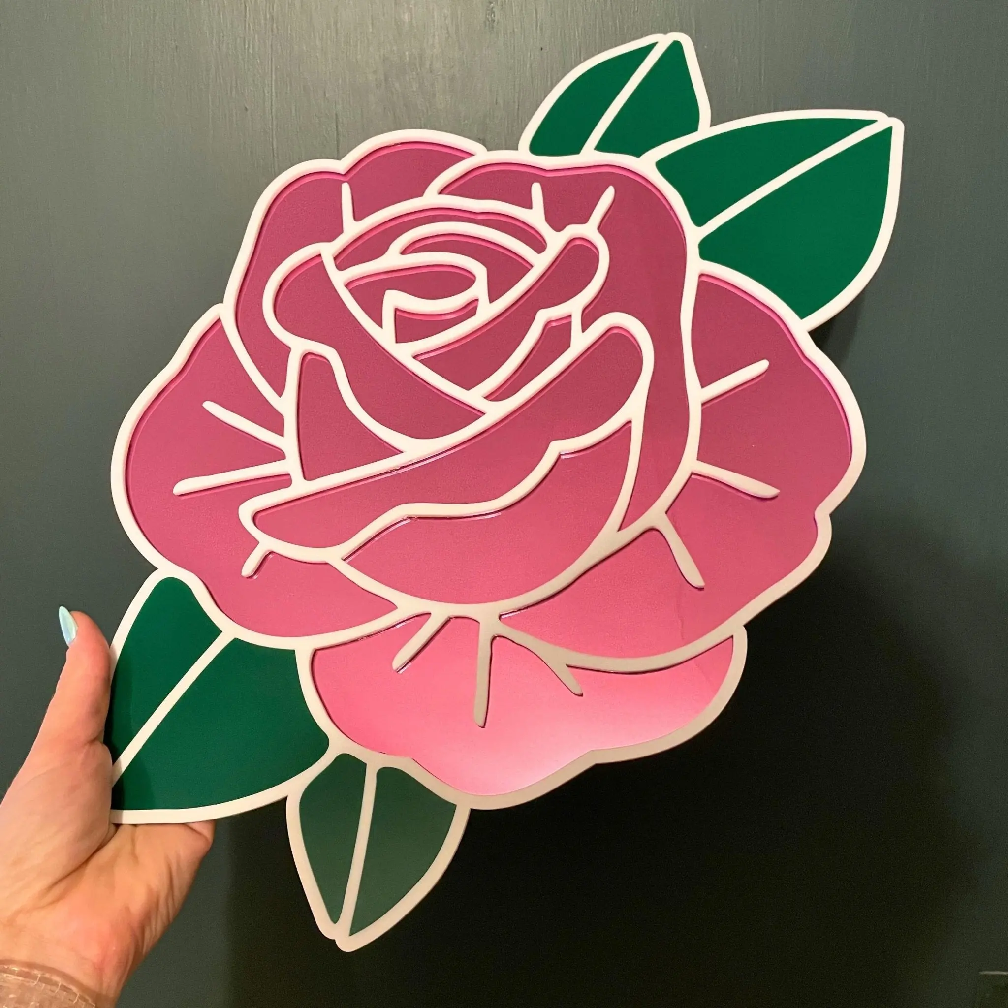 Pink Rose Mirror