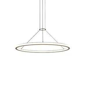 Luna 36 Inch LED Minimalist Round Pendant Light with Soft Profile for Modern Interiors