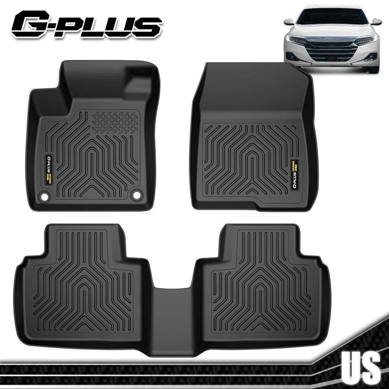 Fit For Honda Accord 2008-2025 Front & 2nd Row Heavy Duty TPE Floor Mats Liners,All Weather Protection,Waterproof Anti-slip Durable Floor Mats,Car Interior Accessories
