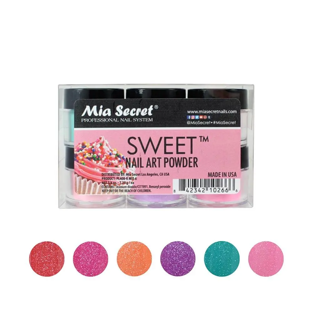 Sweet Nail Art Powder Collection (6PC) Sweet Nail Art Powder Collection (6PC)