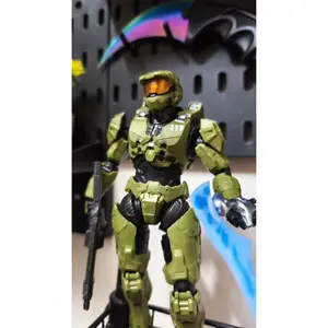 New IN STOCK 18cm Super Soldiers Sierra 117 John Reclaimer Mk Vi 1/12 Scale Action Figure Collect PVC Ornaments Game kids Gifts