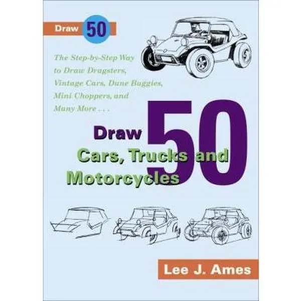 USED Book - Draw 50 Cars, Trucks and Motorcycles by Lee J. Ames (Paperback) - english