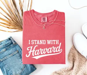 Comfort Colors I Stand With Harvard Shirt, Hands Off Harvard Shirt, Harvard Resistance Tee, Political Solidarity Tee