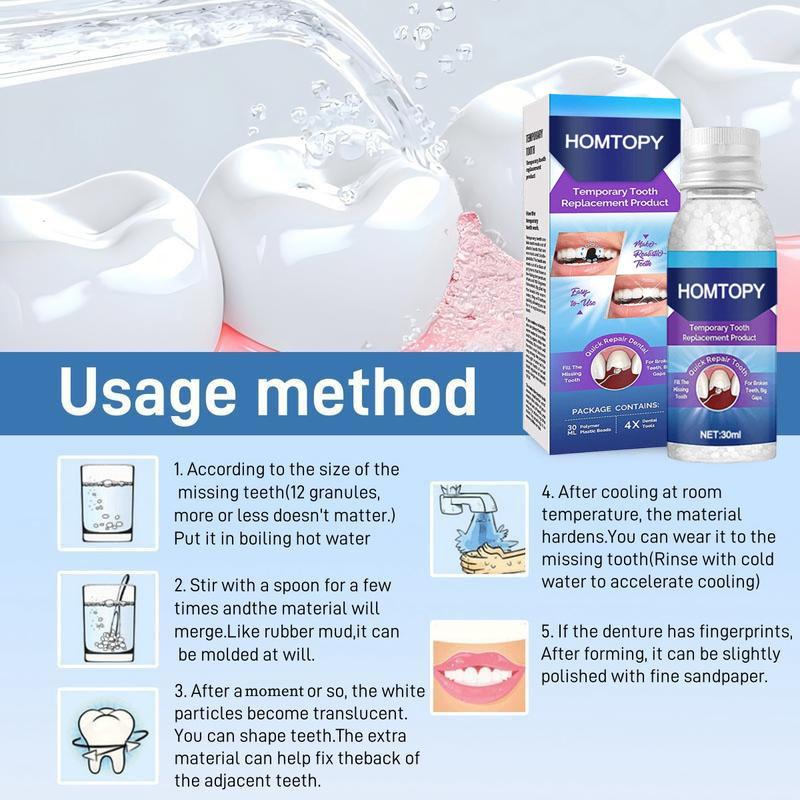 Moldable Dental Gel ,Dentures Temporary Fillings ,Temporary Tooth Filling,Denture Kit ,Oral false tooth fake ,Denture, Restoration Beads